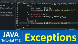 Java Tutorial #42 - Java Exceptions and Exception Handling with Examples