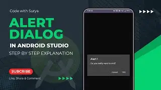 How to create Alert Dialog in Android | Android Studio Tutorial | Detailed explanation