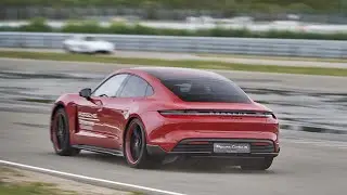 Porsche Taycan Turbo S: acceleration on a race track and autobahn :: [1001cars]