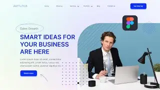 UIUX design tutorial:_How to create modern landing page in Figma_Arttutor