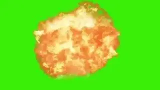 Explosion croma key green screen, with explosion sound effect!