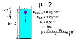 Physics 34  Fluid Dynamics (9 of 24) Viscosity & Fluid Flow: Calculate the Viscosity: Ex 1