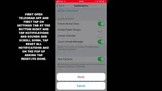 HOW TO RESET ALL NOTIFICATIONS IN TELEGRAM APP IOS