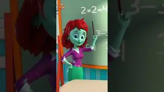 Scary School Teacher #shorts #cartoon #kidshalloween #trending #kidssongs