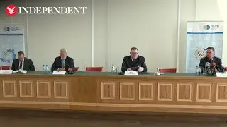 German police hold press conference after three killed in Soligen festival stabbing