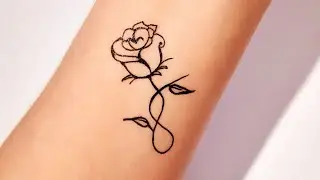 ТАТУ НА РУКЕ РОЗА/TATTOO ON THE ARM OF A ROSE