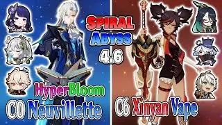 C0 Neuvillette HyperBloom & C6 Xinyan Vape | Genshin Impact Abyss 4.5 | Floor 12 9 Stars