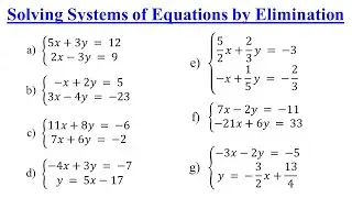 Elimination Method - Solving Systems of Equations │Algebra