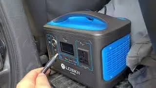 Loskii battery pack behavior (Input, Output, Watt, Charging, Solar panel, Compressor Refrigerator)