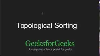 Topological Sorting | GeeksforGeeks