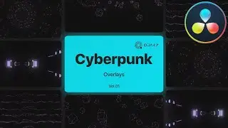 Cyberpunk Digital Overlay ★ DaVinci Resolve Templates ★