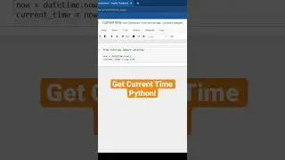 Get Current Time Python! 