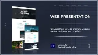 Premiere Pro Template: Website Presentation + Free Font