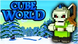 Exploring the Beautiful Winter Biome - Cubeworld [Ep17]