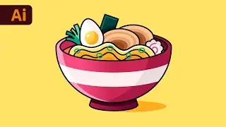 Adobe Illustrator Tutorial: Create a Ramen Bowl from Sketch (HD)