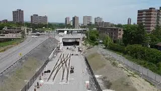 Lincoln fields LRT station progress May 2024