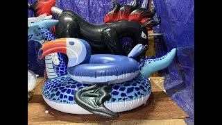 Pop Inflatable Toucan Pool Ring With Knitting Needle