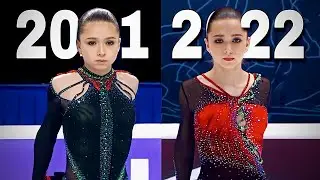 Kamila Valieva PERFECT programs - Russian Nationals 2021 vs 2022 (side by side)