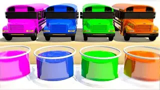 Autobús Escolar, Tobogán Para Niños, Los Colores - Aprender Colores para ninos