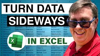 Excel - Change A Horizontal Row To A Vertical Column In Excel with a Formula - Episode 1986