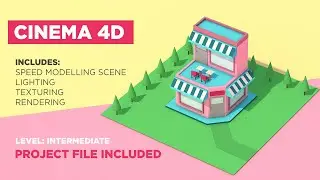 Cinema 4d tutorial modeling house | Isometric scene modelling cinema 4d | InfilmVfx