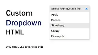 Custom dropdown HTML CSS JavaScript || custom select input HTML CSS and JavaScript