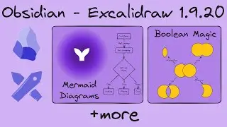 Mermaid, Boolean Magic, Object Snapping - Obsidian-Excalidraw 1.9.20