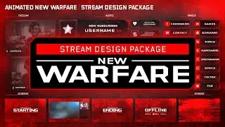 Animated Call of Duty: Modern Warfare 3 inspired Twitch Overlay Package for Streamers