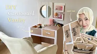 DIY: Create a Stylish Vanity Table from Cardboard!