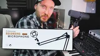 PODCASTERS SHOULD OWN OF THESE | CHEAP Swivel Mount Microphone Boom Arm Stand