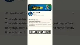 RAISTAR IS BACK GYANGAMING OP REACTION - Time Back #shorts #short #freefire #raistar #gyangaming