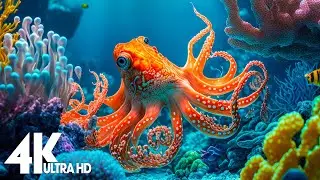 24 HOURS of 4K Underwater Wonders + Relaxing Music - The Best 4K Sea Animals for Relaxation