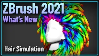 025 ZBrush 2021 Hair Fibermesh Dynamic Simulation