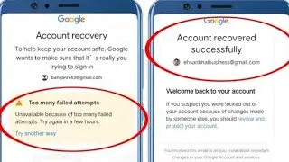 too many failed attempts gmail account Problms Solve 2023 | to many failed attempts Solution 2023 |