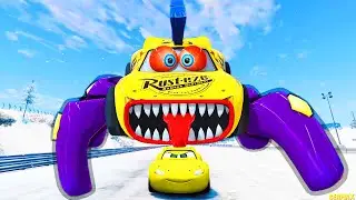 Epic Escape From The Lightning McQueen Crazy Bot Eater & Mutant Spider Eater | McQueen VS McQueen