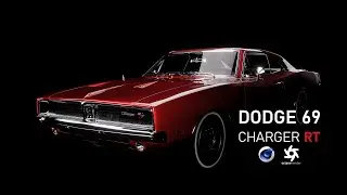 Dodge 69 Charger RT / C4d and Octane automotive render .