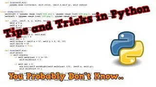 Python Tips and Tricks