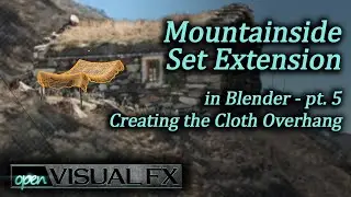 Mountainside Set Extension in Blender, part 5