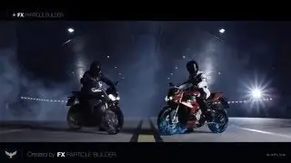 FX Particle Builder - Example Scene : Bikes