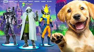 I Let My PUPPY Choose My Marvel Skin!