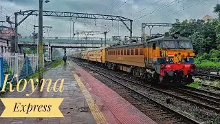 11029 Koyna Express On Full Rampage Skip Dombivali In Rain!