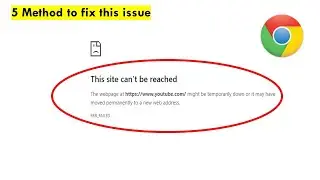 How to Fix this site can’t be reached error in Google Chrome