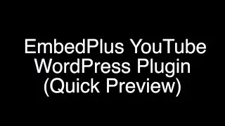 YouTube WordPress Plugin