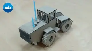 Трактор Т-150 из картона/Tractor T-150 made of cardboard/DIY