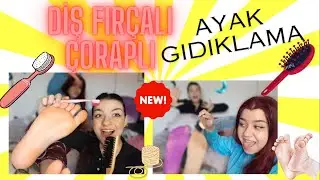 FOOT TICKLING CHALLENGE | AYAK GIDIKLAMA/diş fırçası ve çoraplı daha neler neler 🥳