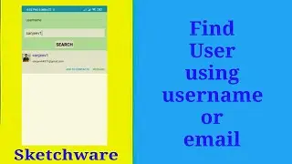 Find user by email or username in Firebase app in Sketchware