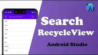 search a recycler view in android studio 2023