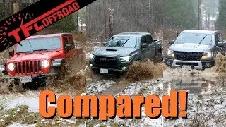 Icy 4x4 Showdown! Toyota Tacoma TRD Pro vs Gladiator Rubicon vs Colorado ZR2 - By The Numbers