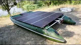 Надувной катамаран с жесткой верхней полубой | Upper deck inflatable catamaran SUNDECK