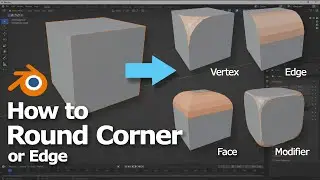 How to round the edges of a cube in Blender | Bevel Tool and Bevel Modifier